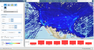 GPUdb lets users query across 20 millions flight paths interactively.