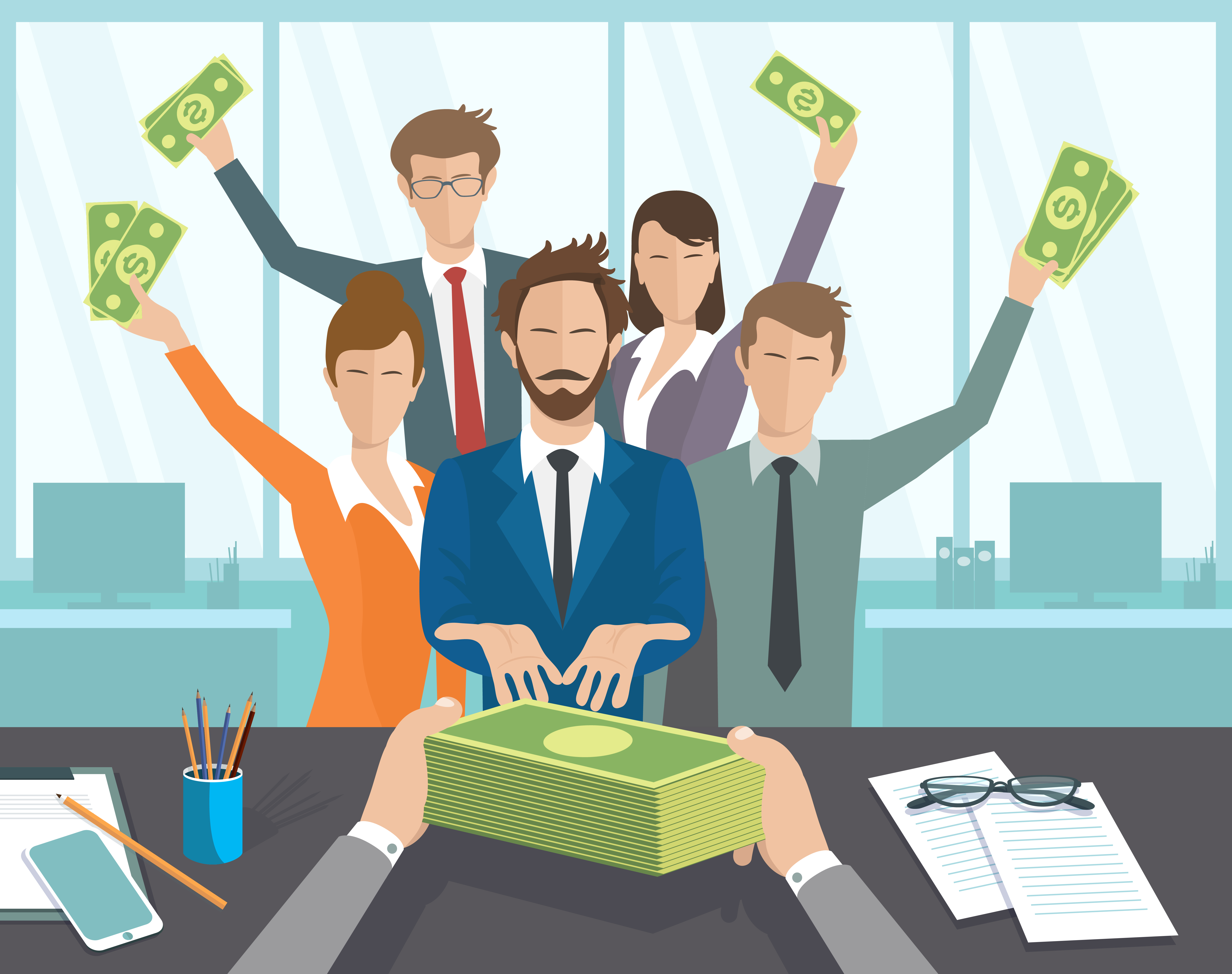 Salary--along with job history and certifications--are strong predictors of future performance, according to Ultimate Software (Illustration: Elegant Solution/Shutterstock)