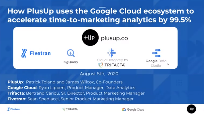 Accelerating Marketing Analytics Time-To-Value by 99.5% at PlusUp With the Google Cloud Ecosystem
